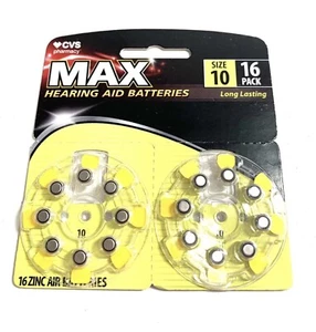 Hearing Aid Batteries Size 10 MAX 16 Pack NEW R1 - Picture 1 of 3
