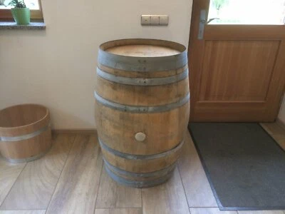 Holzfass Weinfass Fass Barrique Eichenfaß Stehtisch Tisch Gartentisch Holz 225 l - Bild 1 von 4