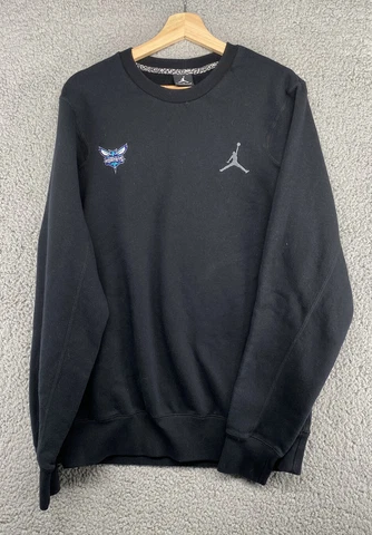 NBA Charlotte Hornets Basketball Jordan Crewnweck Team Issue Sweatshirt Size L Cover