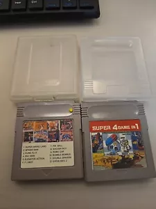 Nintendo Game Boy Color - 4 IN 1 Game PAK GBA SP + 12 In 1 Mario Pac Man Robo - Picture 1 of 3