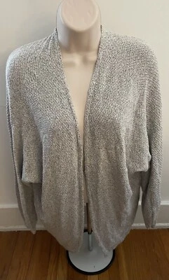 Brandy Melville Women's Gray Cotton Knitted Long Sleeve Front Cardigan One Size - Image 1 of 4
