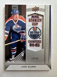 2013 Upper Deck Edmonton Oilers Championship Banners /99 Jari Kurri #CB-JK HOF
