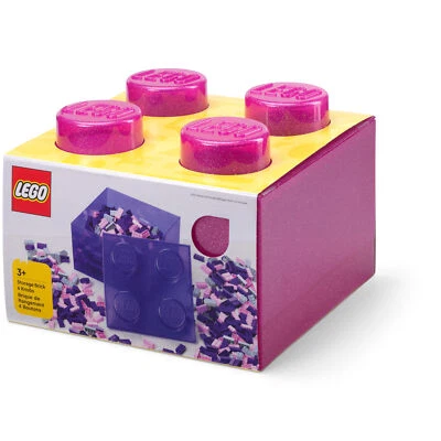 Productos de almacenamiento LEGO: 40090801 tapa superior de ladrillo de 4 pernos brillo violeta medio NUEVO Foto 1 de 4