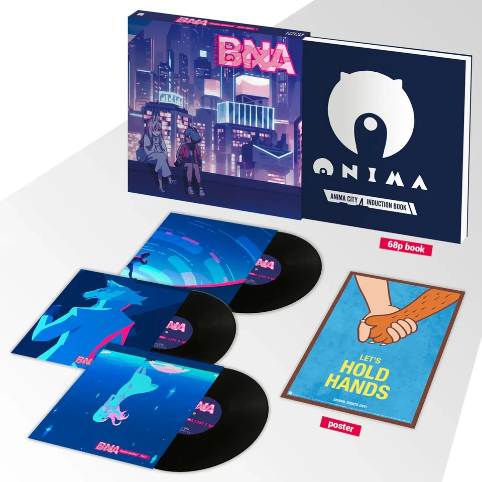 BNA Brand New Animal Anime Soundtrack Vinyl Record 3 LP + Artbook + Poster NEW - Image 1 of 1