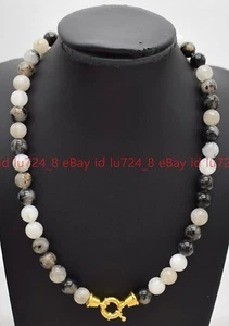 Natural 6-10mm Black Rutilated Quartz Gems Round Beads Necklace Bracelet 18/7.5" - Picture 1 of 19