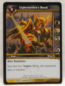 TARJETA COLECCIONABLE WORLD OF WARCRAFT 2010, LIGHTWARDEN'S BAND, ILLIDAN 219/252 - Imagen 1 de 2
