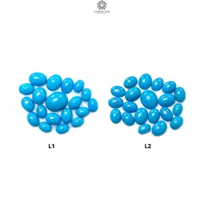 Lotes de cabujones con forma ovalada de piedras preciosas turquesa azul de Arizona de la Bella Durmiente natural - Imagen 1 de 10