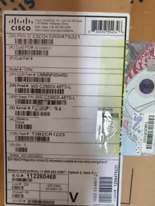 Przełącznik Cisco Catalyst WS-C2960X-48TS-L 48 portów NOWY Szybka wysyłka FedEx lub DHL - Zdjęcie 1 z 1