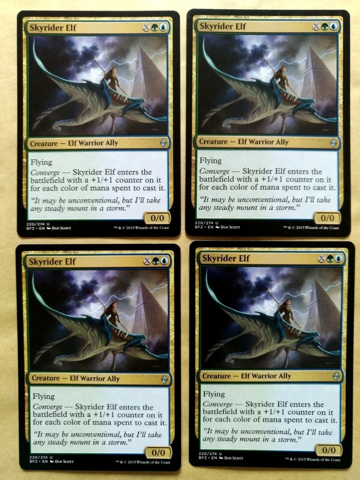 4x Skyrider Elf - MTG Battle for Zendikar BFZ Uncommon EX - Imagen 1 de 1