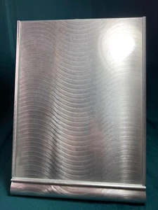 Burnes of Boston Photo Frame 8x10 Silver Metal Brushed Freestand Vertical Bend - Picture 1 of 17