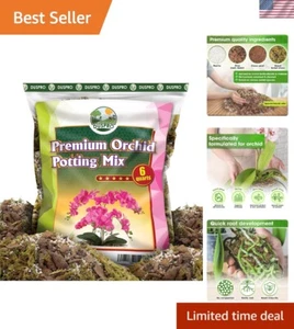 Orchid Bark Potting Mix - 6QT Moss & Coco Peat for Healthy Roots - Picture 1 of 9
