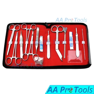 18 Pcs Minor Surgery Set Surgical Instruments Kit Stainless Steel - Picture 1 of 3