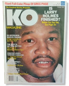 KO Boxing Magazine Octobe 1983 Larry Holmes Greg Page Poster Vintage Sports - Picture 1 of 9