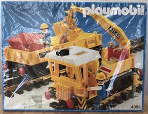 Vintage Playmobil 4053 Atlas Construction Work Train ex Display Boxed - Picture 1 of 10