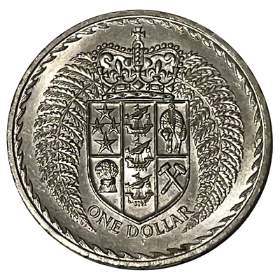 1967 New Zealand Dollar Coin KM 38.1 Lot A12-312 Decimal Currency Commemorative - Image 1 of 4
