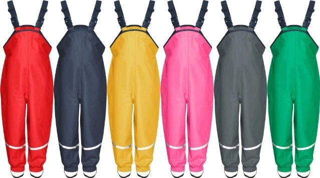 Playshoes Regenhose Buddelhose Latzhose 116 - 140 Kinder Innenfleece wasserdicht