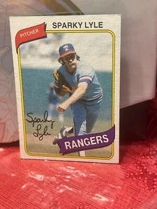 Sparky Lyle signiert 1980 Topps #115 Baseballkarte Phillies Redsox Autogramm TPG - Bild 1 von 1