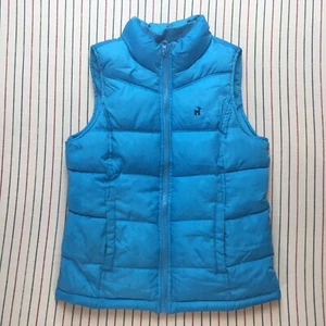 506 Old Navy Puffer Vest Youth Girls Boys Size L Unisex Polyester Full Zip BLUE - Picture 1 of 12