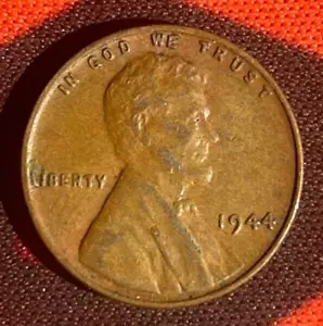 *RARE* 1944 Wheat Penny Error Mint Mark + “L” in Liberty Rim Error Cent Coin! - Picture 1 of 4