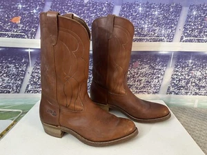 Vintage Golden Retriever USA Made Leather Western Boots Cowboy Boots 9.5 - Picture 1 of 16