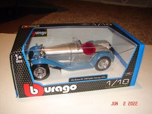 Bburago Burago 1932 ALFA ROMEO 8C 2300 Spider TOURING CAR 1:18 Scale NEW IN BOX - Picture 1 of 5