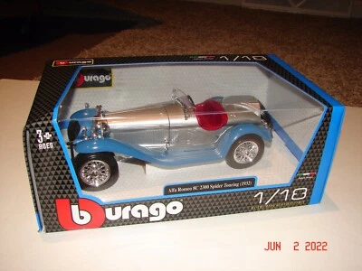 Coche de turismo araña Bburago Burago 1932 ALFA ROMEO 8C 2300 escala 1:18 NUEVO EN CAJA Foto 1 de 4