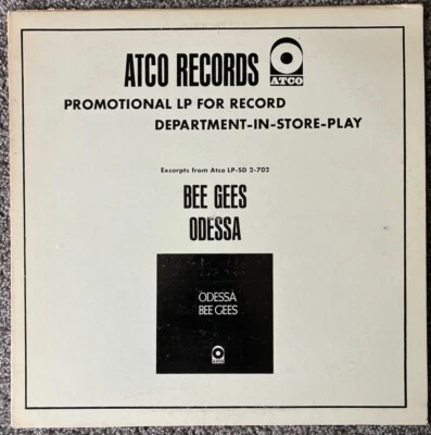 Rare 1969 Bee Gees Odessa Promotional ATCO Records Vinyl Promo LP VG+ - Image 1 of 4