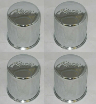 4 TAPAS OFERTA MARCAPASOS SE ADAPTA A 3.18" DIÁMETRO CROMO LLANTA TAPA CENTRAL EMPUJE A TRAVÉS DE 100HM Foto 1 de 3