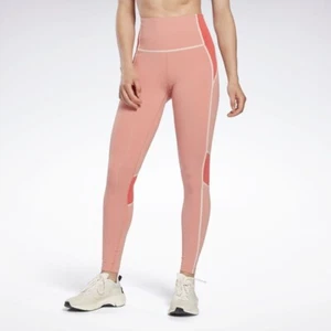 Reebok Lux High-Rise Colorblock Pink Leggings Yoga Pants Women's Plus Size 2X - Picture 1 of 6