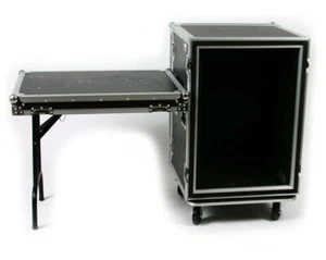 OSP 16-Space ATA Shock Mount Deep Amp Flight Rack Case w/ Table - SC16U-20SL - Picture 1 of 7