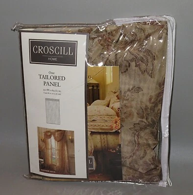 Cortina de janela painel sob medida transparente Croscill Home Windsor 59 x 84 estilo 8317 - Imagem 1 de 4