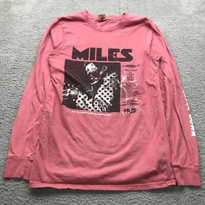 HUF Directions In Music By Miles Davis T-Shirt Men's Small S Long Sleeve Pink - Picture 1 of 8