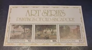 Singapore 1976 Art Series Paintings of Old Singapore Miniature Sheet Stamps MNH - Picture 1 of 1