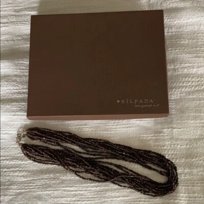 Collar de cuentas de semilla de bronce marrón Silpada N1815  Foto 1 de 4