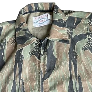 Chaqueta camuflada vintage Neet Products rayas de tigre XL EE. UU. Sedalia ropa de trabajo de caza - Imagen 1 de 12