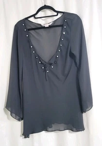 Victoria's Secret transparentes Strandkleid M/L Spiegel Pailletten Hexenfee Whimsigoth - Bild 1 von 9