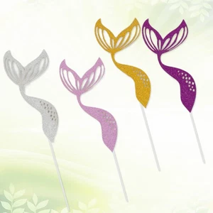  4 Pcs Baby Shower Cake Topper Mermaid Toppers for Girls Decorations - Picture 1 of 12