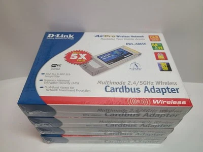 Lote de 4 tarjetas PC D-Link AirPro DWL-AB650 inalámbricas 54 Mbps SELLADAS DE FÁBRICA Foto 1 de 2