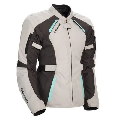 High Quality Kawasaki Paris II Women's Textile Jacket Black Grey Size Large - Image 1 of 4