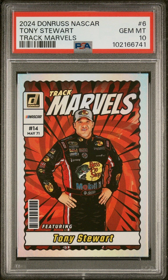 Donruss NASCAR 2024 Track Marvels #6 Tony Stewart SP PSA 10 POP 1 Foto 1 de 3