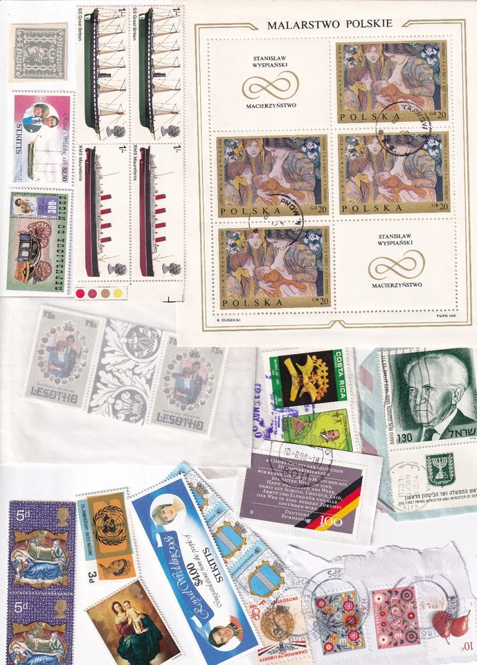 Selection of 1300 World Stamps Kiloware Used on Paper. Includes Some Mint - Image 1 of 1