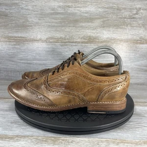 Bed Stu Woman’s Lita Oxford Wingtips Brown Driftwood Vintage Leather Size 9 - Picture 1 of 10