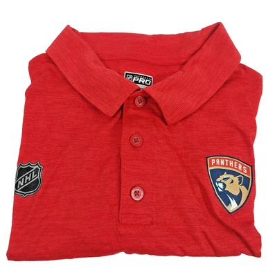 Florida Panthers NHL Fanatics Pro Polo Shirt Red Men’s Medium Authentic Team - Image 1 of 4