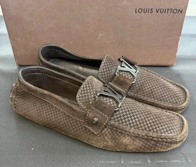 Louis Vuitton Hombre Monte Carlo Marrón Gamuza Damier Driver Mocasín LV 7.5 / 8.5 EE. UU. Foto 1 de 4