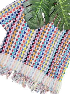 Juego de toallas de algodón Pom Pom de lujo - 100 % algodón premium súper suave y absorbente EE. UU. - Imagen 1 de 6