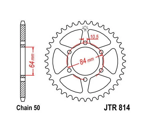 JT Steel Rear Sprocket 530 45T #JTR814.45 fits Suzuki GS450/GS400/GS425 - Image 1 of 1