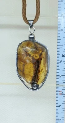 Bernstein Anhänger,kordel 75cm. - Bild 1 von 2