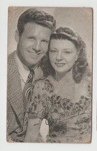 OZZIE NELSON & HARRIET HILLARD Peggy Lou Snyder Exhibit Arcade Card B&W TV - Picture 1 of 2