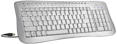 Speedlink Alare Metal Keyboard Tastatur US-Layout USB QWERTY Office Alu PC 134 - Bild 1 von 2