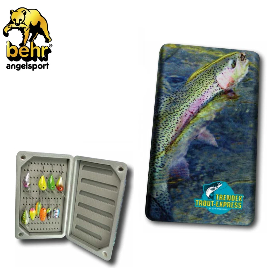 Trendex Köderbox tief mit Magnetschluss für Kunstköder Nymphen Fliegen Behr - Bild 1 von 1